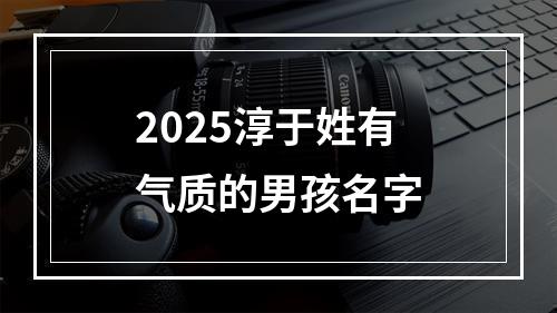 2025淳于姓有气质的男孩名字