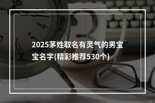 2025茅姓取名有灵气的男宝宝名字(精彩推荐530个)