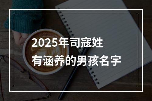 2025年司寇姓有涵养的男孩名字