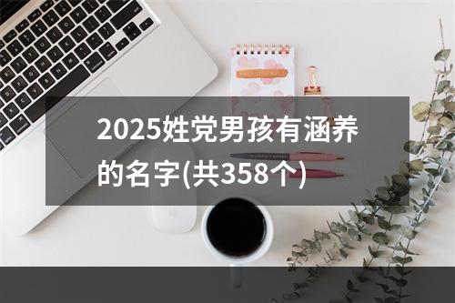 2025姓党男孩有涵养的名字(共358个)