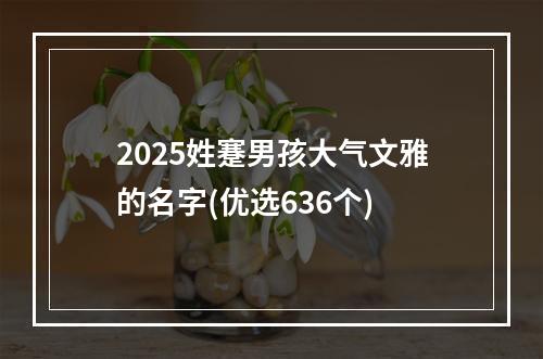 2025姓蹇男孩大气文雅的名字(优选636个)