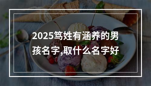 2025笃姓有涵养的男孩名字,取什么名字好