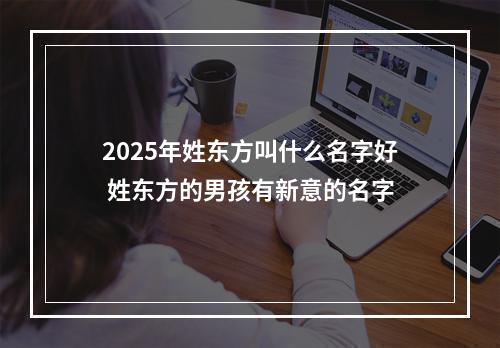 2025年姓东方叫什么名字好 姓东方的男孩有新意的名字