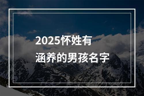 2025怀姓有涵养的男孩名字