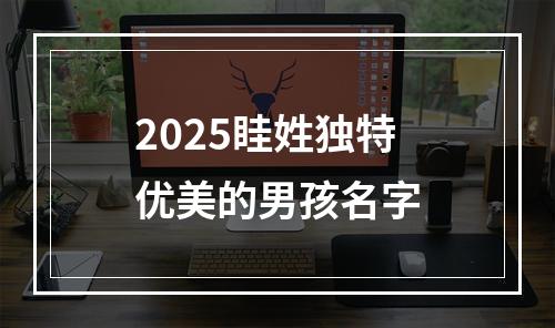 2025眭姓独特优美的男孩名字