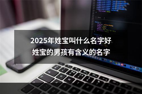 2025年姓宝叫什么名字好 姓宝的男孩有含义的名字