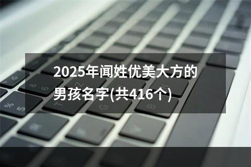 2025年闻姓优美大方的男孩名字(共416个)