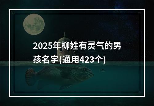 2025年柳姓有灵气的男孩名字(通用423个)