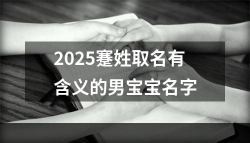 2025蹇姓取名有含义的男宝宝名字