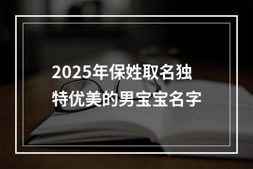 2025年保姓取名独特优美的男宝宝名字