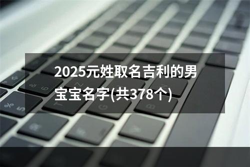 2025元姓取名吉利的男宝宝名字(共378个)
