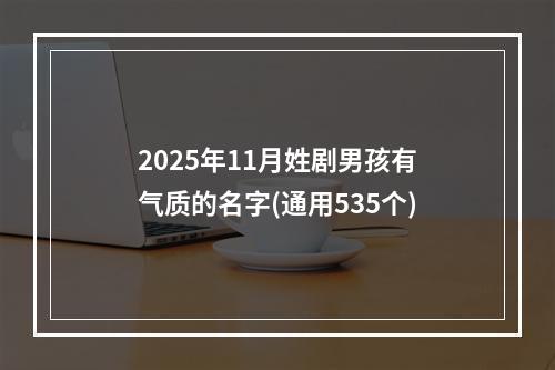 2025年11月姓剧男孩有气质的名字(通用535个)