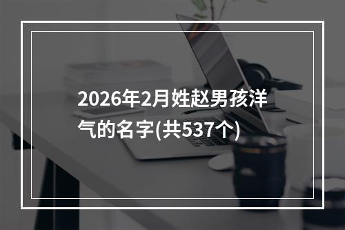 2026年2月姓赵男孩洋气的名字(共537个)