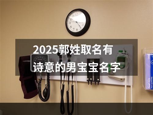 2025郭姓取名有诗意的男宝宝名字