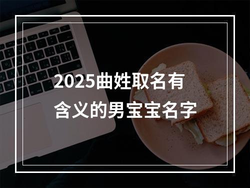 2025曲姓取名有含义的男宝宝名字