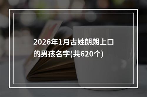 2026年1月古姓朗朗上口的男孩名字(共620个)