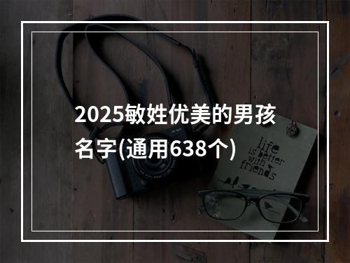 2025敏姓优美的男孩名字(通用638个)