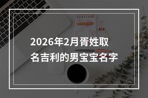 2026年2月胥姓取名吉利的男宝宝名字