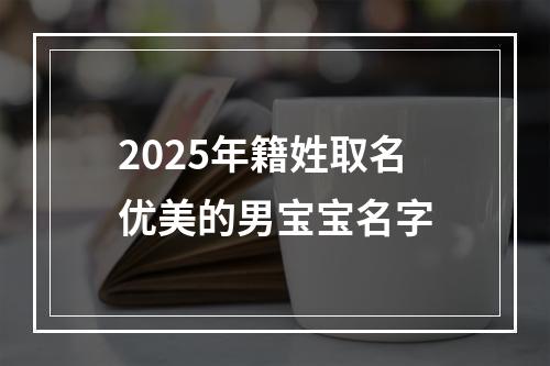 2025年籍姓取名优美的男宝宝名字