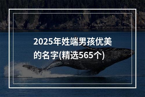 2025年姓端男孩优美的名字(精选565个)