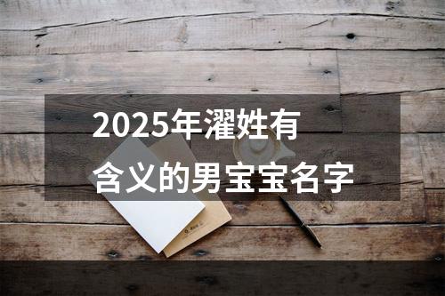 2025年濯姓有含义的男宝宝名字