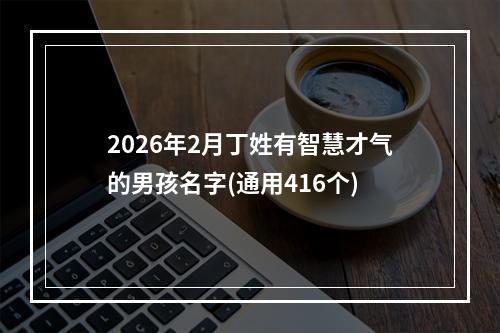 2026年2月丁姓有智慧才气的男孩名字(通用416个)