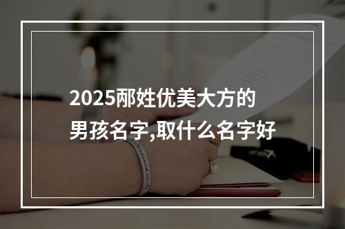 2025邴姓优美大方的男孩名字,取什么名字好