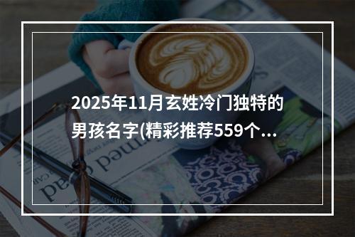 2025年11月玄姓冷门独特的男孩名字(精彩推荐559个)