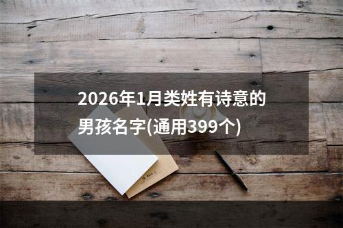 2026年1月类姓有诗意的男孩名字(通用399个)