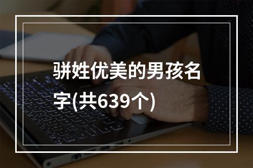 骈姓优美的男孩名字(共639个)