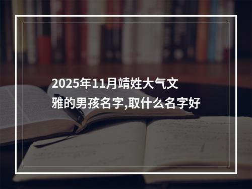 2025年11月靖姓大气文雅的男孩名字,取什么名字好