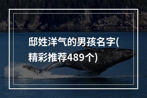 邸姓洋气的男孩名字(精彩推荐489个)