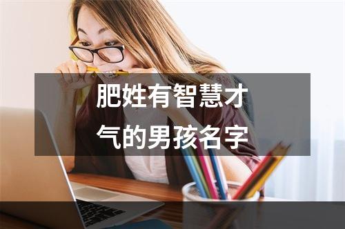 肥姓有智慧才气的男孩名字