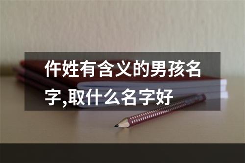 仵姓有含义的男孩名字,取什么名字好