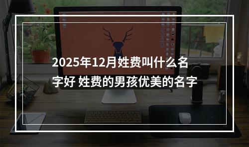 2025年12月姓费叫什么名字好 姓费的男孩优美的名字