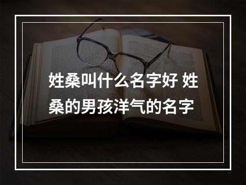 姓桑叫什么名字好 姓桑的男孩洋气的名字