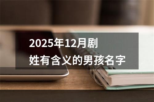2025年12月剧姓有含义的男孩名字