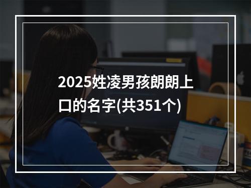 2025姓凌男孩朗朗上口的名字(共351个)