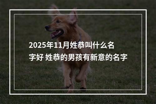 2025年11月姓恭叫什么名字好 姓恭的男孩有新意的名字