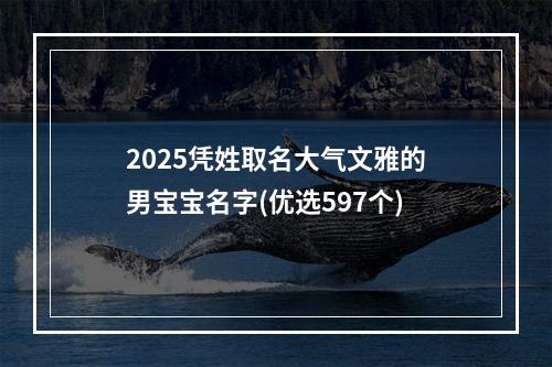 2025凭姓取名大气文雅的男宝宝名字(优选597个)