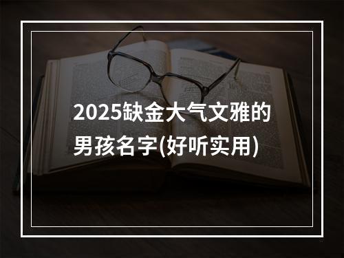 2025缺金大气文雅的男孩名字(好听实用)