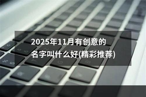 2025年11月有创意的名字叫什么好(精彩推荐)