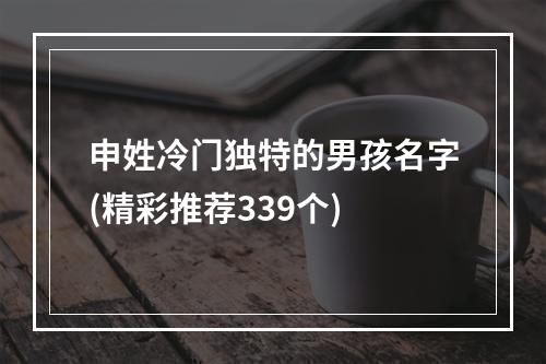 申姓冷门独特的男孩名字(精彩推荐339个)