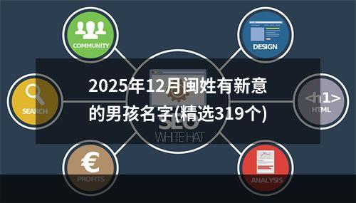 2025年12月闽姓有新意的男孩名字(精选319个)