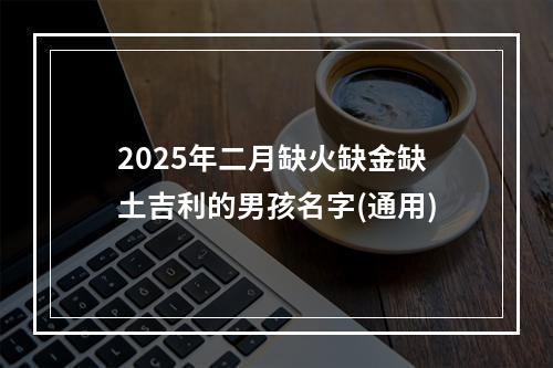 2025年二月缺火缺金缺土吉利的男孩名字(通用)
