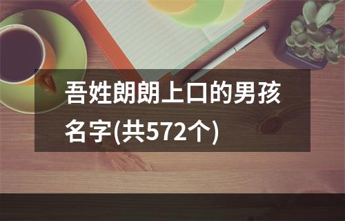 吾姓朗朗上口的男孩名字(共572个)