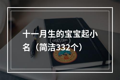 十一月生的宝宝起小名（简洁332个）