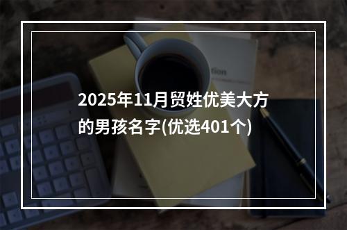 2025年11月贸姓优美大方的男孩名字(优选401个)