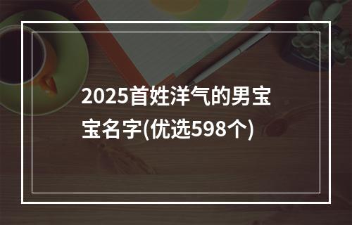 2025首姓洋气的男宝宝名字(优选598个)