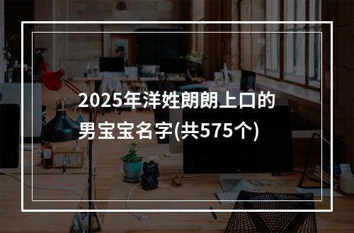 2025年洋姓朗朗上口的男宝宝名字(共575个)